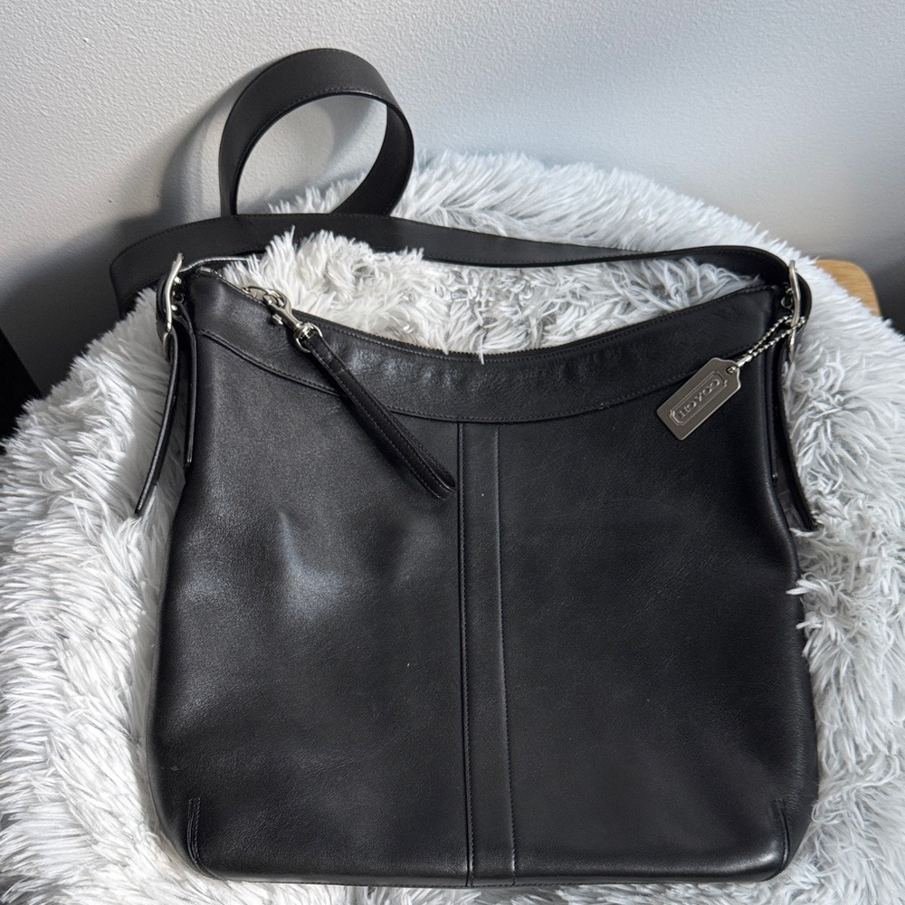 Coach Dark Leather Shoulder Bag